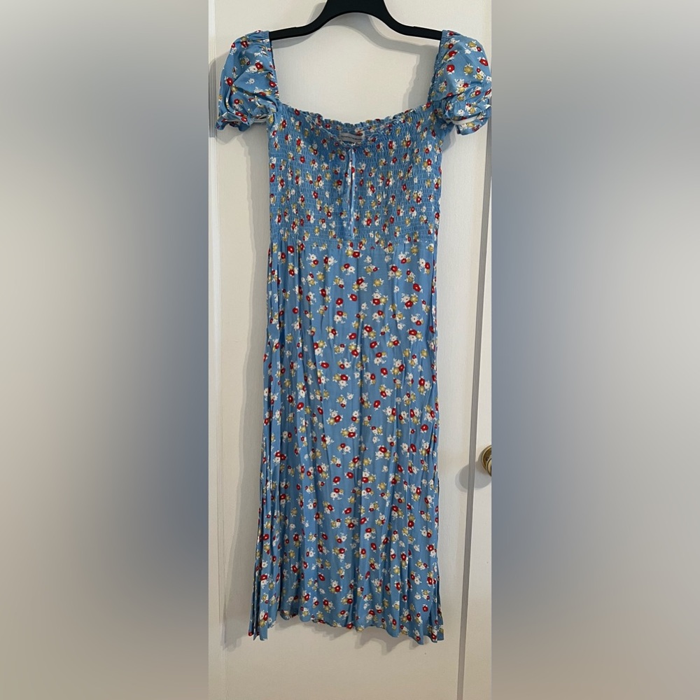 Faithfull the Brand Blue Maxi A-Line dress